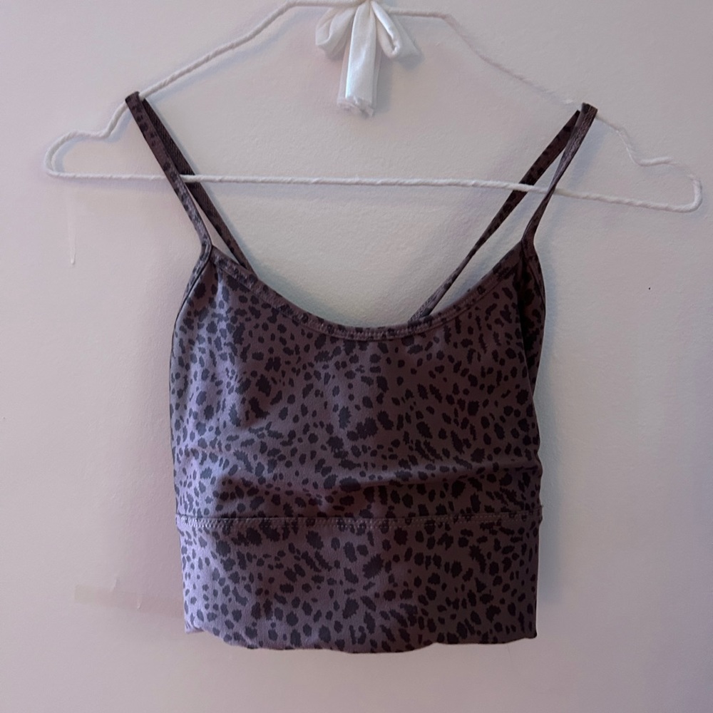 Brown and Black Matching Workout Tanks